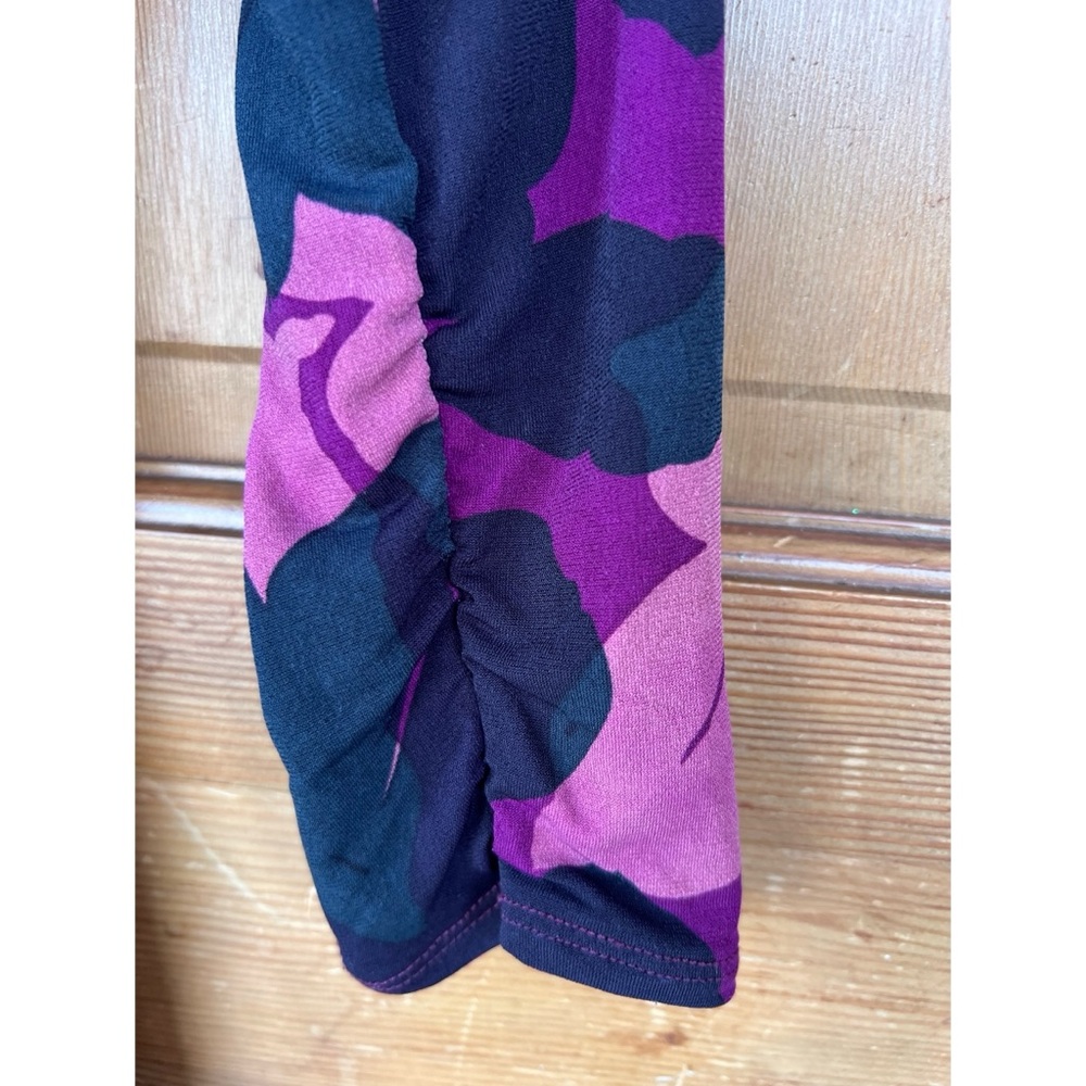 CAbi Purple Shadow Floral Faux Wrap Jersey Dress M - Picture 6 of 11